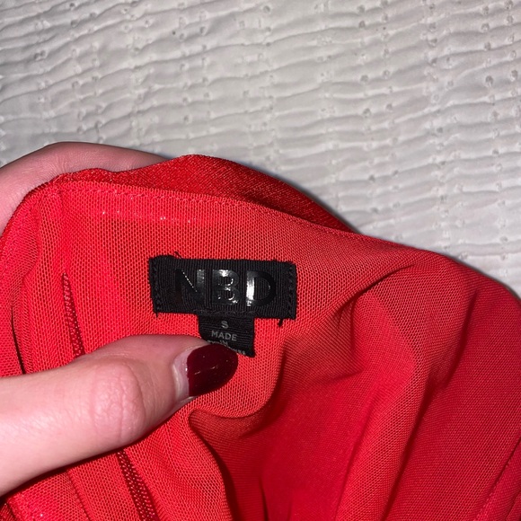 NWOT Red Strapless Ruched Top - Picture 3 of 3